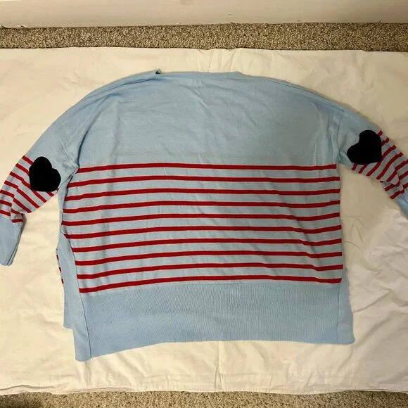 MerSea Tide Blue/Cherry Stripes Amour Sweater - One Size - Picture 4 of 5